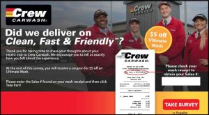 Crew carwash survey